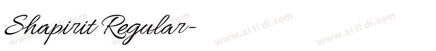 Shapirit Regular字体转换 Shapirit Regular字体转换